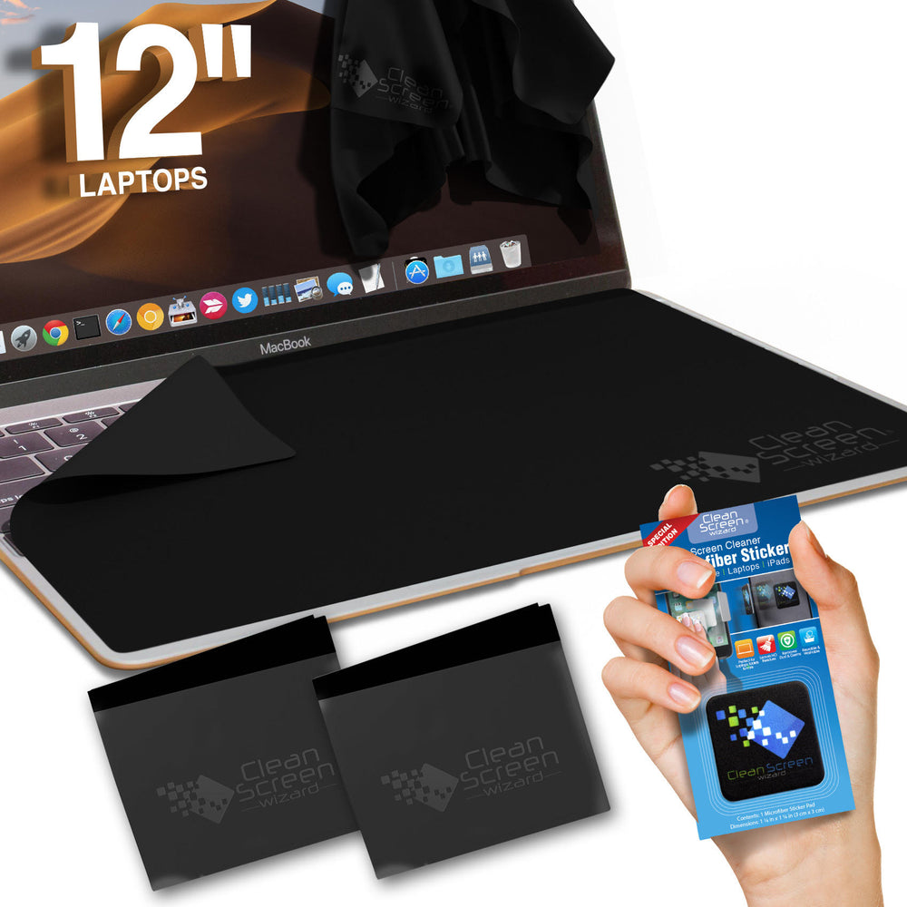 Keyboard Cover Cloth Screen Cleaner for Laptops 12, MacBook 12 Grey