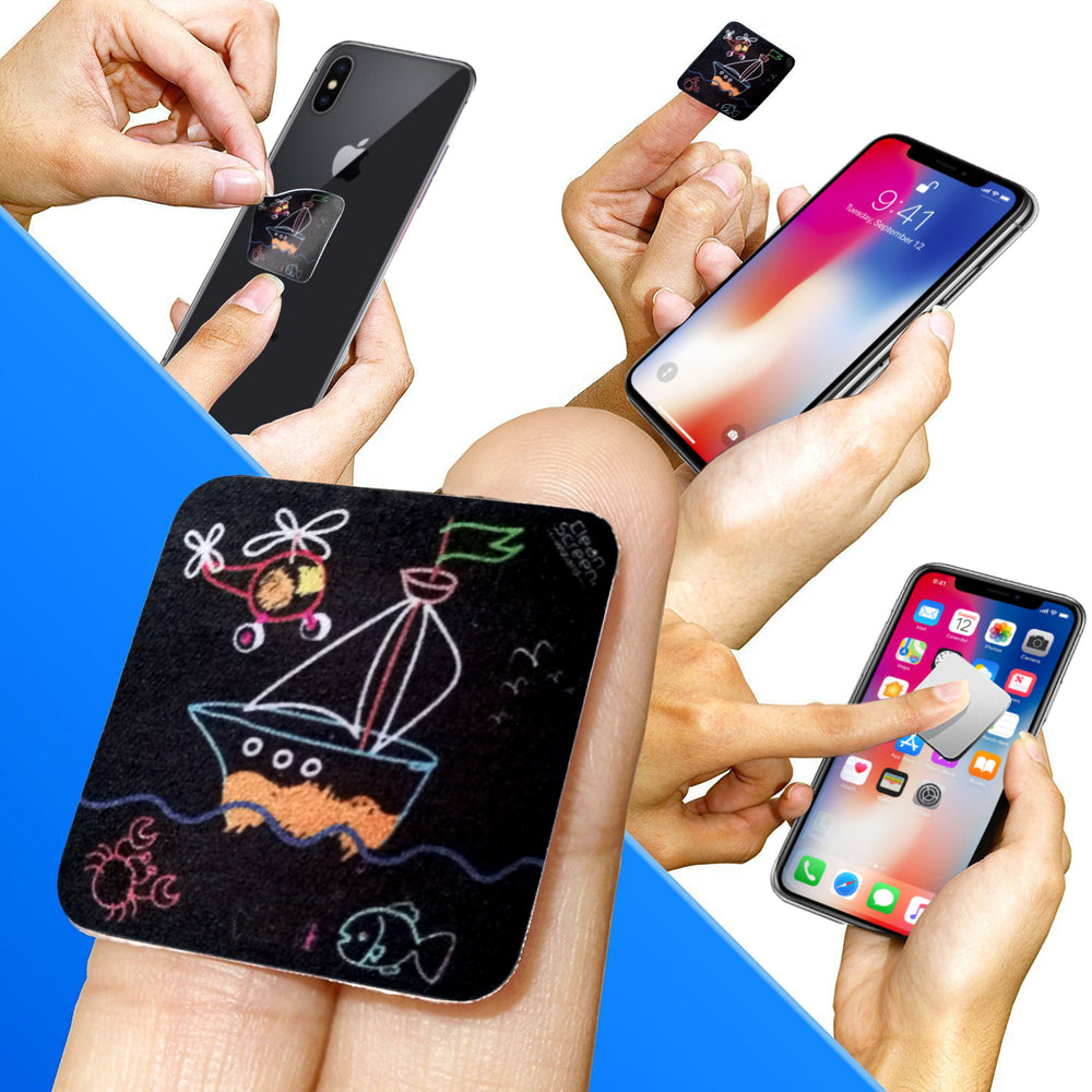 Cell Phone Screen Cleaning Sticker Small Multicolor