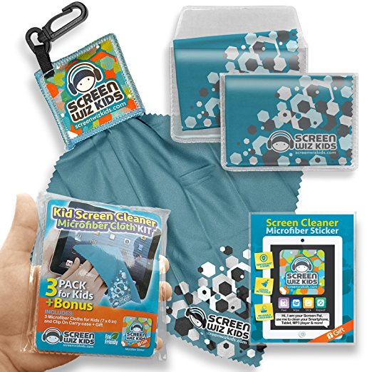 Kids' Handy Screen Cleaning Cloth in Blue