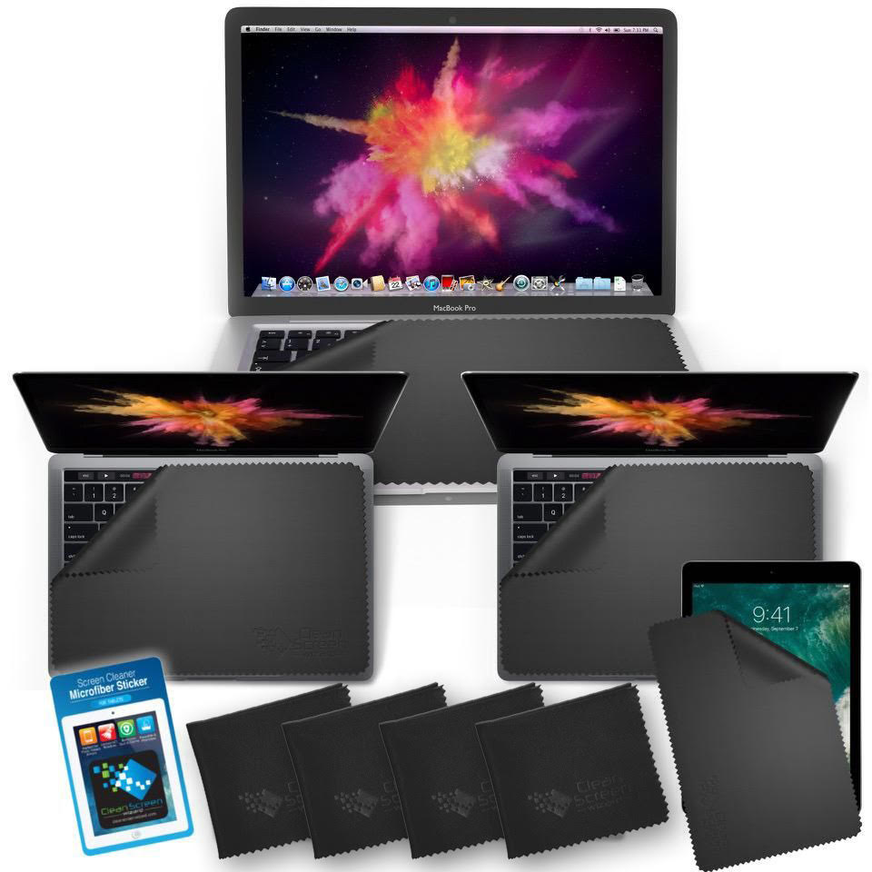 Keyboard Cover Protector Screen Cleaner for Laptops Multi Size Screens Grey