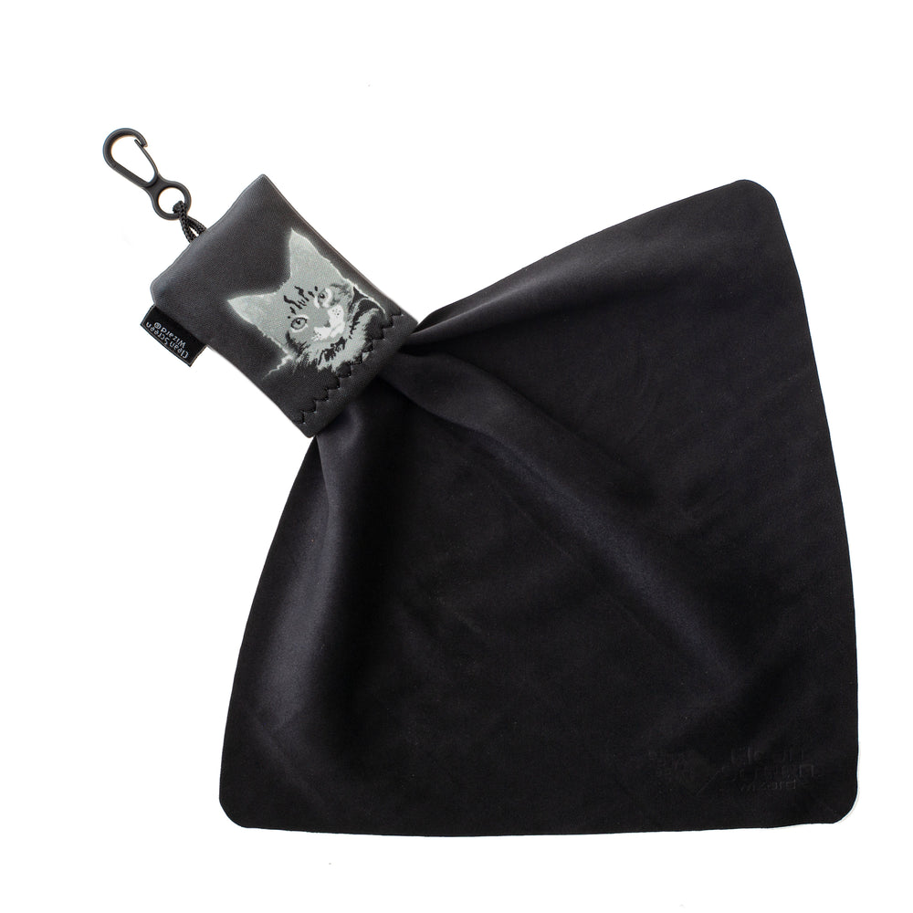 Clip-on Carry Case Microfibre Screen Cleaning Cloth