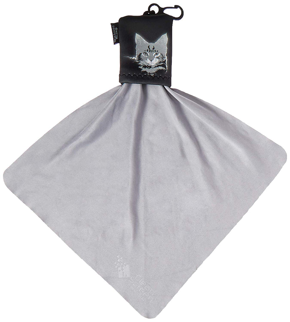 Lens, Eyeglasses and Cell Phone Handy Screen Cleaning Cloth Grey