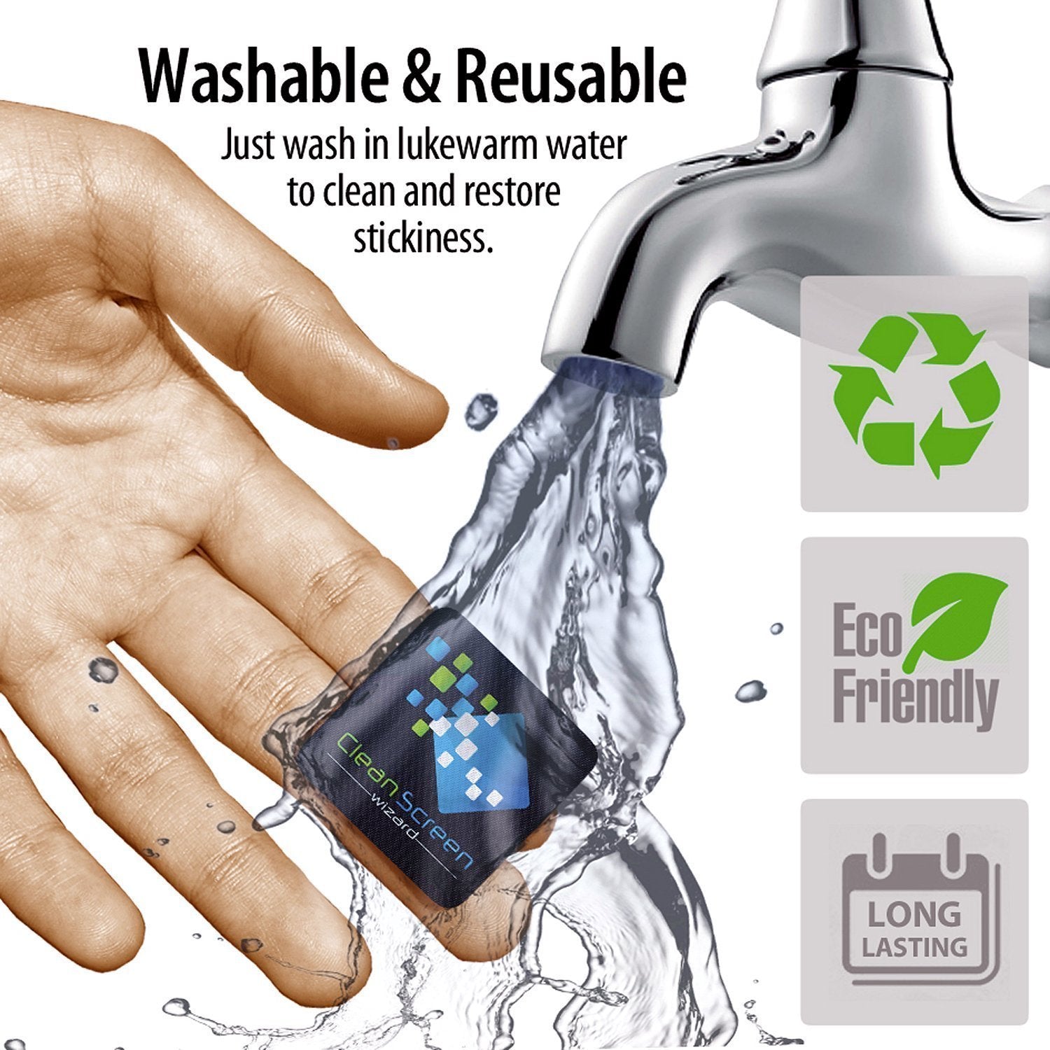 Handy Screen Cleaning Stickers in Multi Size